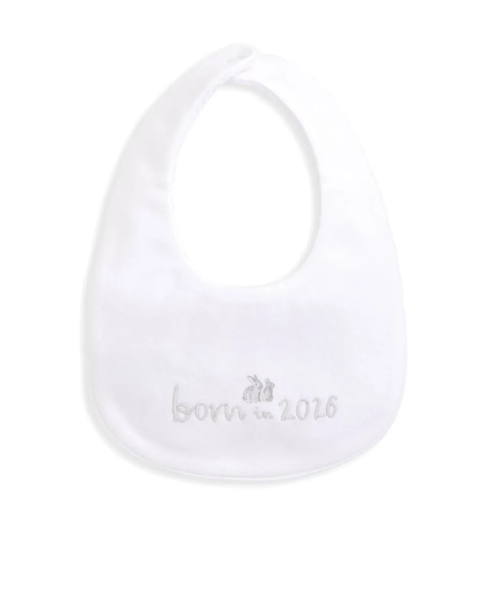 Born in 2026 Cotton Bib