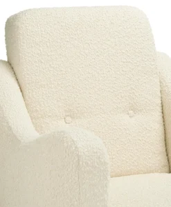 Bowdon Nursing Chair & Footstool Set - Oyster Chenille Boucle