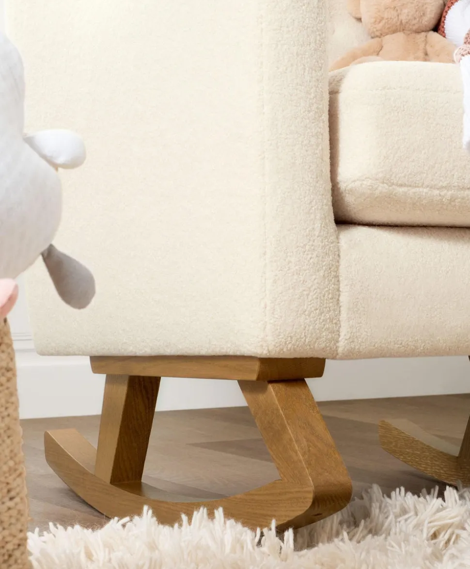Bowdon Nursing Chair & Footstool Set - Off White Boucle