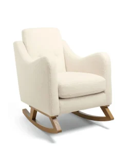 Bowdon Nursing Chair & Footstool Set - Off White Boucle