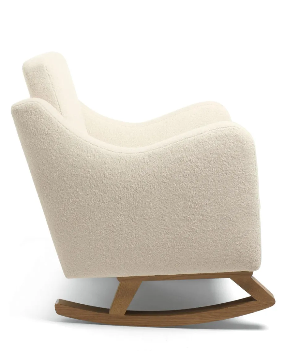 Bowdon Nursing Chair & Footstool Set - Off White Boucle