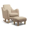 Bowdon Nursing Chair & Footstool Set - Oatmeal Boucle