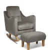Bowdon Nursing Chair & Footstool Set - Grey Woven
