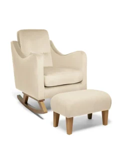 Bowdon Nursing Chair & Footstool Set - Camel Woven