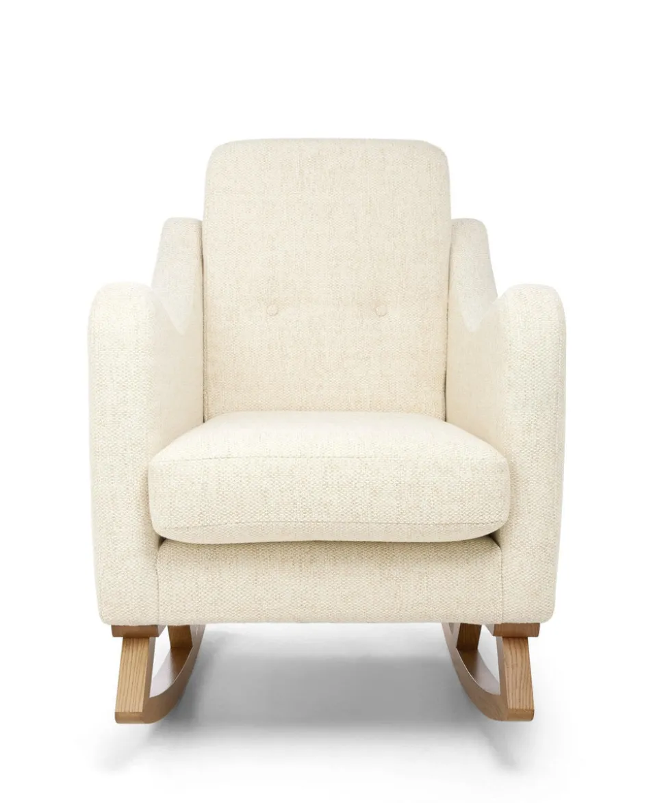 Bowdon Nursing Chair & Footstool Set - Sandstone Textured Weave