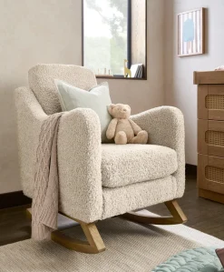 Bowdon Nursing Chair & Footstool Set - Biscuit Teddy