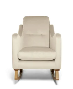 Bowdon Nursing Chair & Footstool Set - Latte Velvet