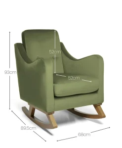 Bowdon Nursing Chair - Olive Velvet