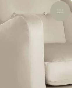 Bowdon Nursing Chair - Stone Velvet