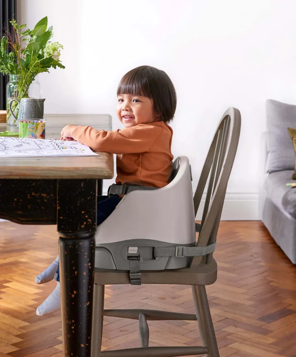 Bug 3-in-1 Floor & Booster Seat with Activity Tray - Pebble Grey