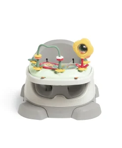 Bug 3-in-1 Floor & Booster Seat with Activity Tray - Pebble Grey