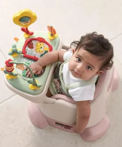 Bug 3-in-1 Floor & Booster Seat with Activity Tray - Blossom