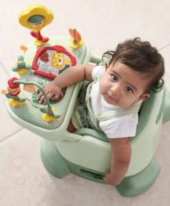 Bug 3-in-1 Floor & Booster Seat with Activity Tray - Eucalyptus