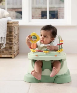 Bug 3-in-1 Floor & Booster Seat with Activity Tray - Eucalyptus