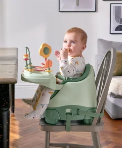 Bug 3-in-1 Floor & Booster Seat with Activity Tray - Eucalyptus