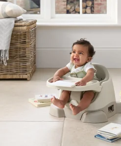 Bug 3-in-1 Floor & Booster Seat with Activity Tray - Clay