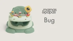 Bug 3-in-1 Floor & Booster Seat with Activity Tray - Clay