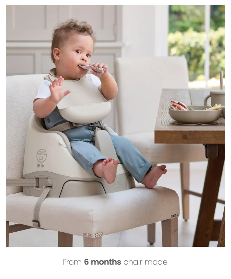 Bug 3-in-1 Floor & Booster Seat with Activity Tray - Clay