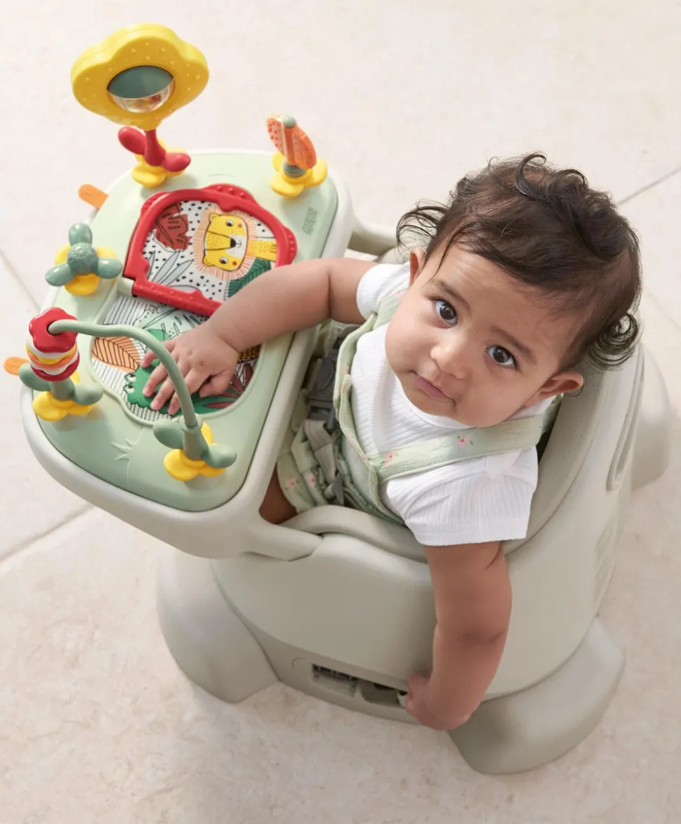 Bug 3-in-1 Floor & Booster Seat with Activity Tray - Clay