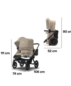 Bugaboo Donkey 5 Double Carrycot & Seat Pushchair - Desert Taupe
