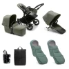 Bugaboo Donkey 5 Duo Pushchair Essential Bundle - Forest Green