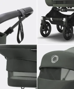 Bugaboo Donkey 5 Duo Pushchair Essential Bundle - Forest Green