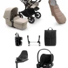 Bugaboo Donkey 5 Mono Complete Pushchair Ultimate Bundle with Cloud T Car Seat & Base - Taupe
