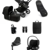 Bugaboo Donkey 5 Mono Complete Pushchair Ultimate Bundle with Cloud T Car Seat & Base - Black