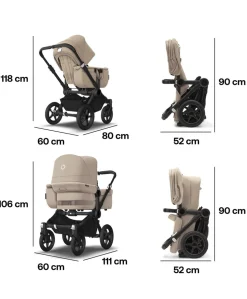 Bugaboo Donkey 5 Mono Complete Pushchair & Carrycot - Desert Taupe