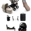 Bugaboo Donkey 5 Mono Complete Pushchair Ultimate Bundle with Maxi-Cosi Pebble 360 Pro² Car Seat & Base - Taupe