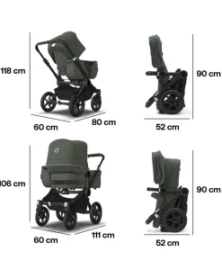 Bugaboo Donkey 5 Mono Complete Pushchair & Carrycot - Forest Green