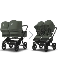 Bugaboo Donkey 5 Twin Carrycot & Seat Pushchair - Forest Green