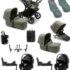 Bugaboo Donkey 5 Twin Pushchair Bundle with Maxi-Cosi Pebble 360 Pro² Car Seat & Base - Forest Green