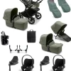 Bugaboo Donkey 5 Twin Pushchair Bundle with Cloud T Car Seat & Base - Forest Green