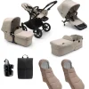 Bugaboo Donkey 5 Twin Pushchair Essential Bundle - Taupe