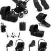 Bugaboo Donkey 5 Twin Pushchair Bundle with Cloud T Car Seat & Base - Black