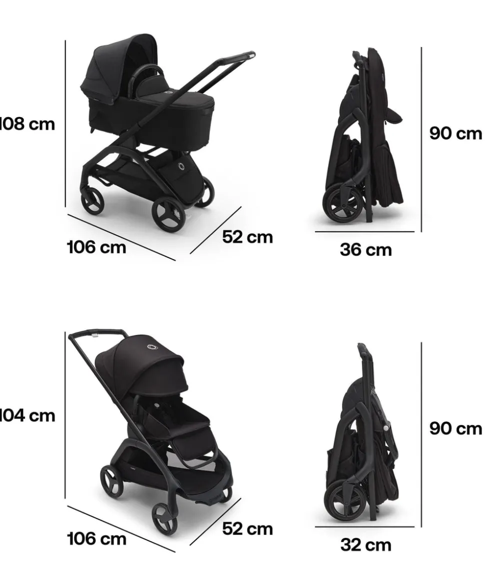 Bugaboo Dragonfly Complete Stroller - Midnight Black