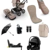 Bugaboo Fox 5 Renew Complete Pushchair Bundle with Maxi-Cosi Pebble 360 Pro2 Car Seat (8 Pieces) - Taupe Melange