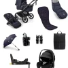 Bugaboo Fox 5 Renew Complete Pushchair Bundle with Maxi-Cosi Pebble 360 Pro2 Car Seat (8 Pieces) - Deep Indigo