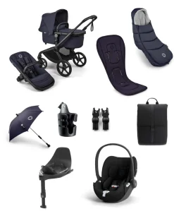 Bugaboo Fox 5 Renew Complete Pushchair Bundle with Cybex Cloud T Car Seat (8 Pieces) - Deep Indigo