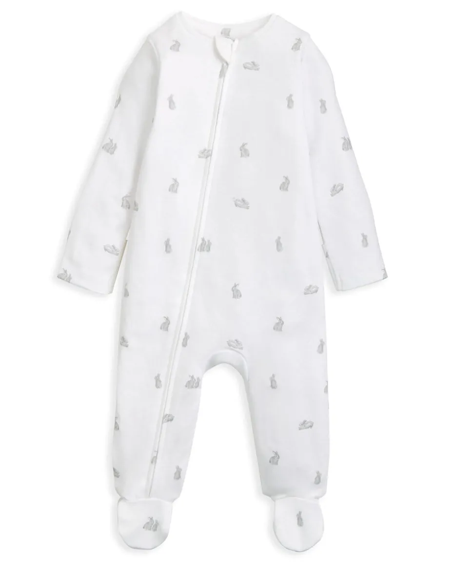 Bunny Print Zip All In One
