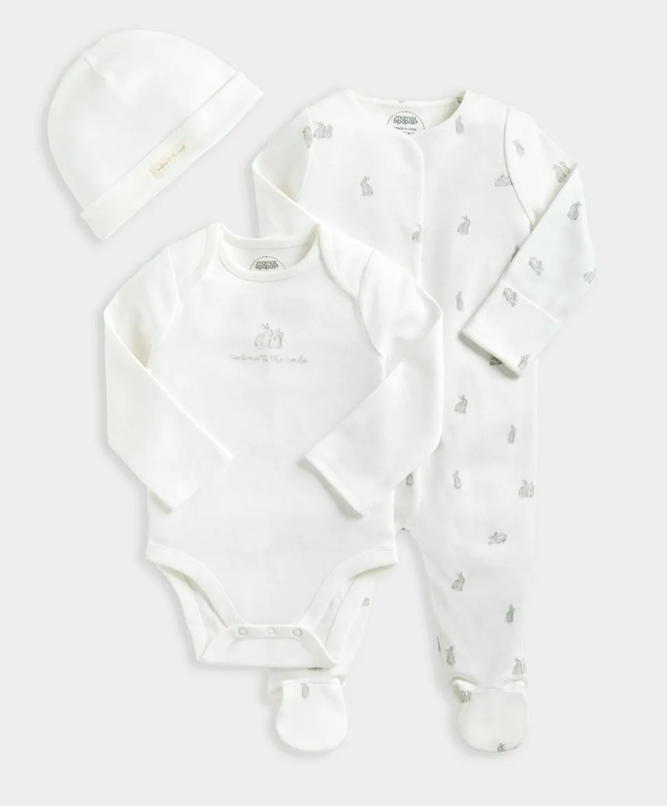 Bunny Sleepsuit Bodysuit & Hat