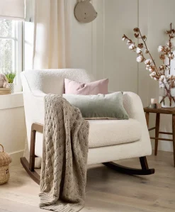 Cable Knit Blanket - Welcome to the World Seedling - Mocha