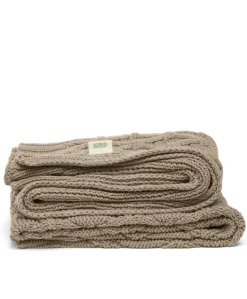 Cable Knit Blanket - Welcome to the World Seedling - Mocha