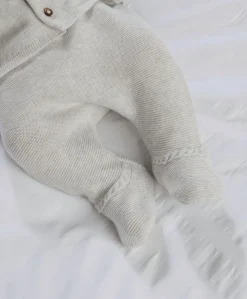 Cable Knit Top & Bottoms Set (2 Pieces) - Grey