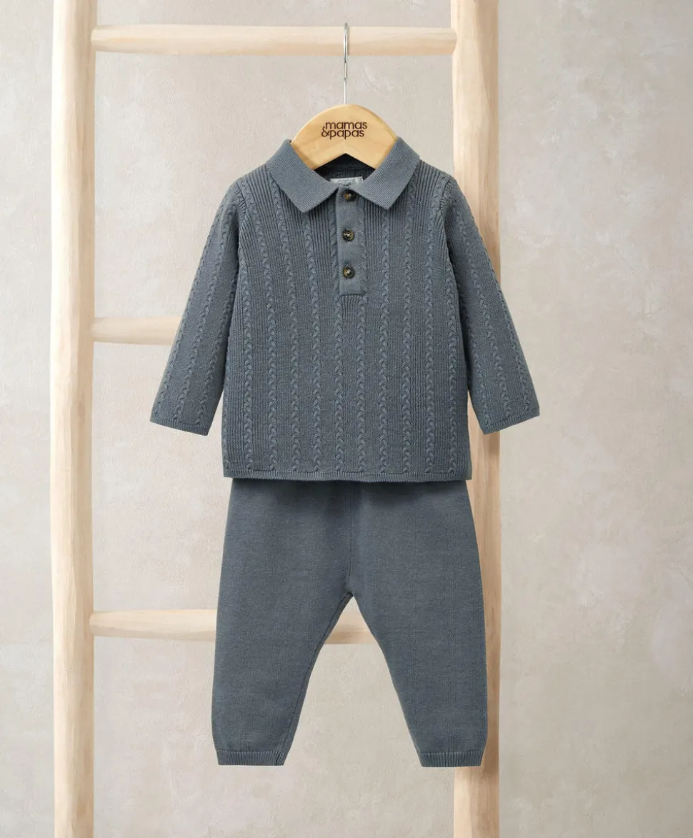 Cable Knit Top & Trousers Set (2 Pieces)