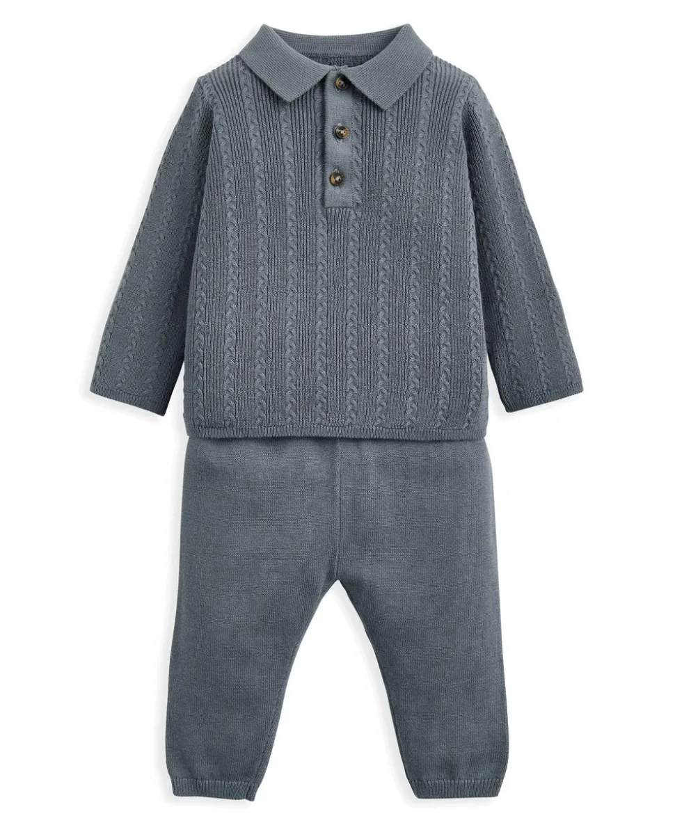 Cable Knit Top & Trousers Set (2 Pieces)