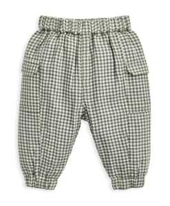 Check Pattern Joggers - Green