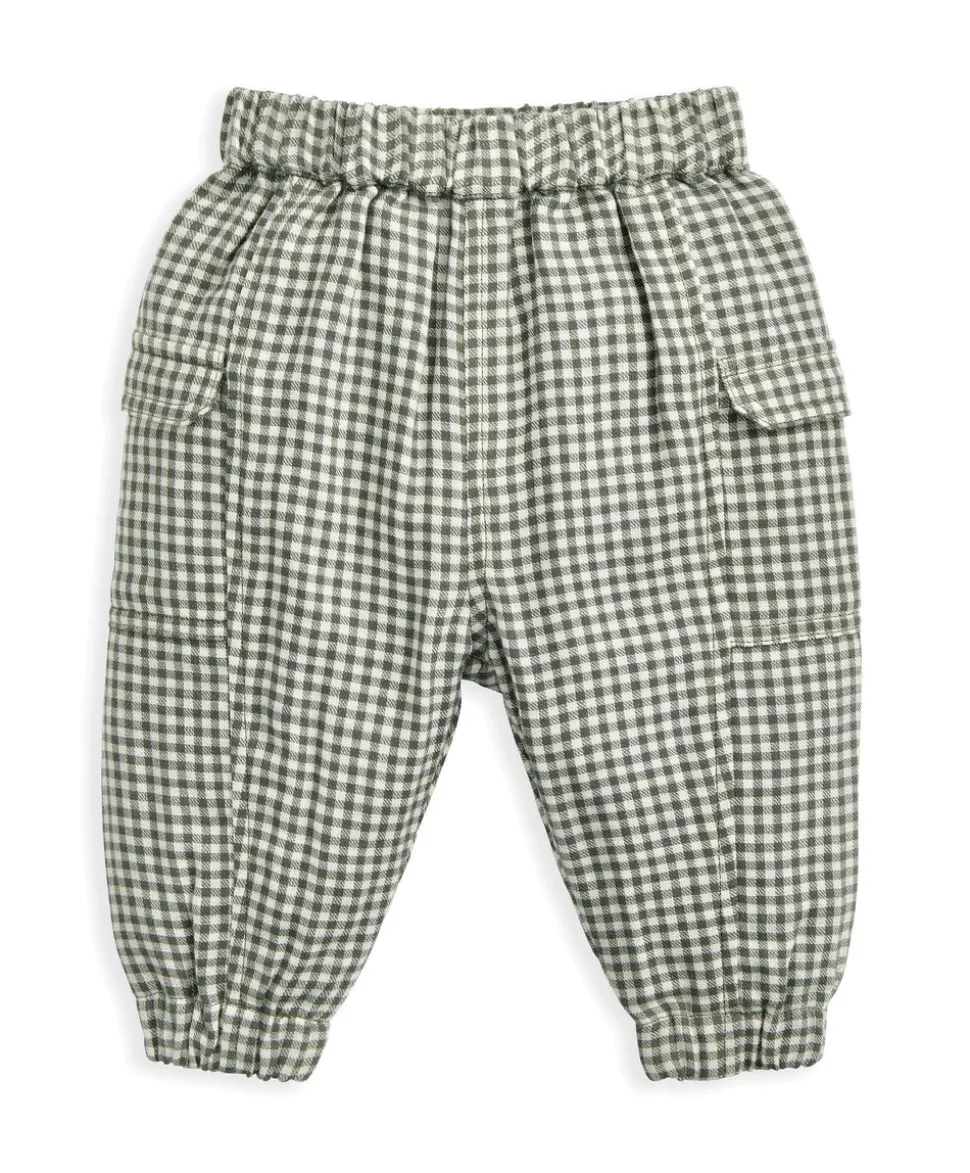 Check Pattern Joggers - Green