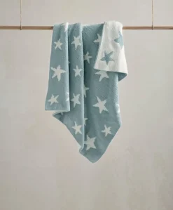 Chenille Blanket - Blue Star